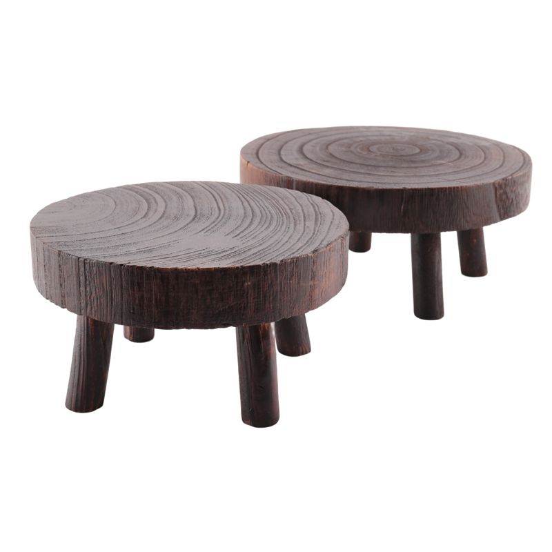 ABHU 2Pcs Mini Wooden Stool Fl - огляд і ціна Bonsai Garden Display