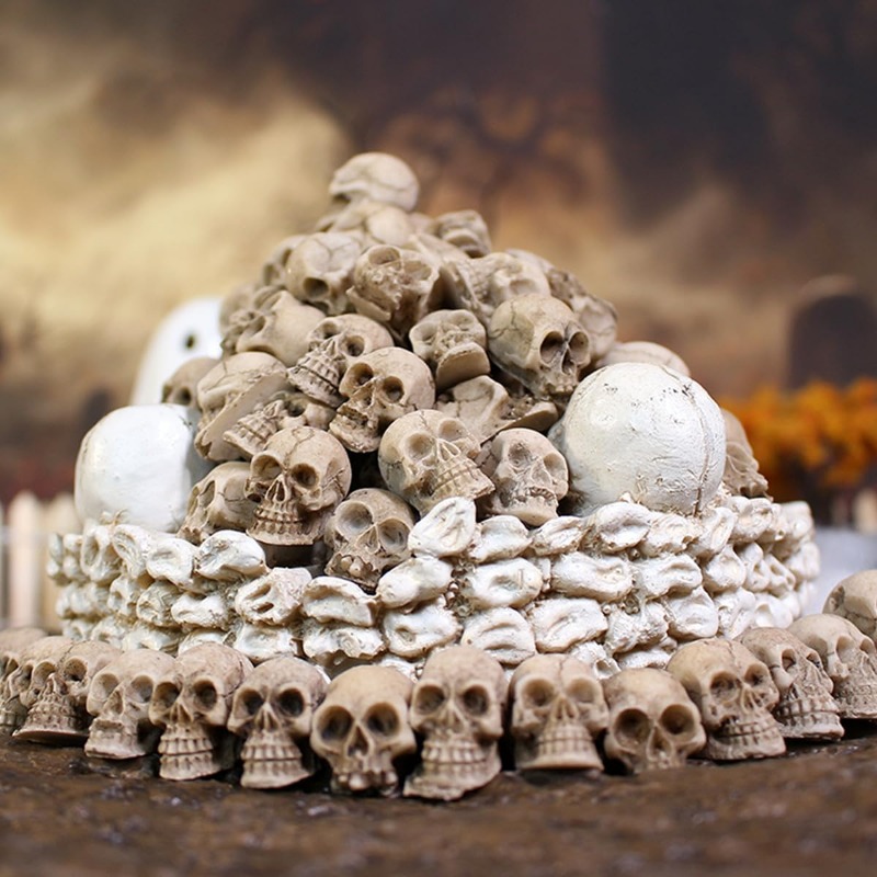 Realistic Resin Skull Figurine - огляд і ціна Bonsai Garden Display
